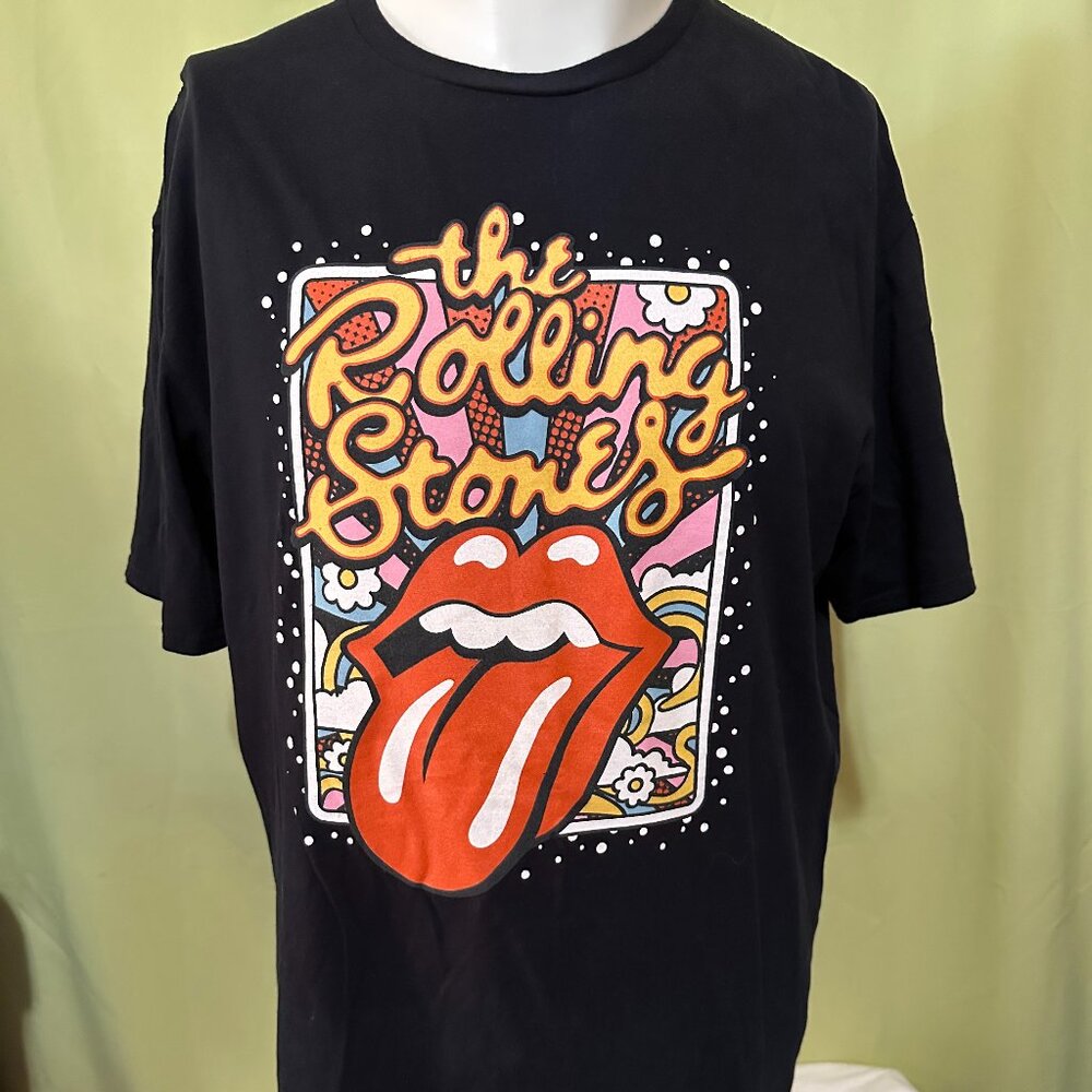 The Rolling Stones 2022 Bravado Men's Black T Shirt Size Large Cotton